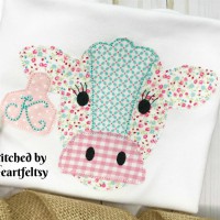 Cow Machine Applique Design